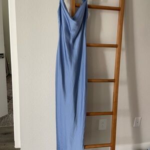 Elegant Blue Slip Dress